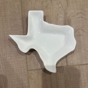 White Texas Shaped Ceramic Dish